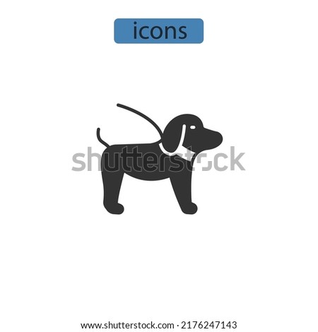 Dog icons  symbol vector elements for infographic web
