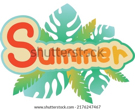 summer fresh title with floral decor