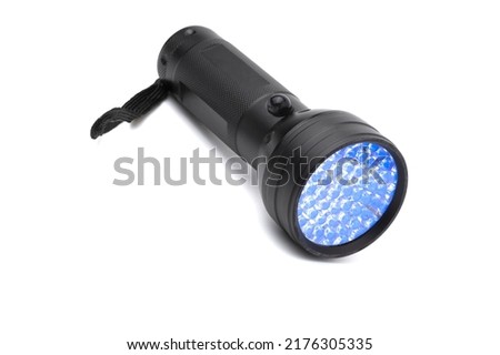 uv flashlight isolated on a white background Royalty-Free Stock Photo #2176305335