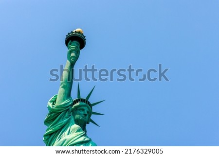 A picture of the Statue of Liberty taken in New York City. One of the most famous places in America.