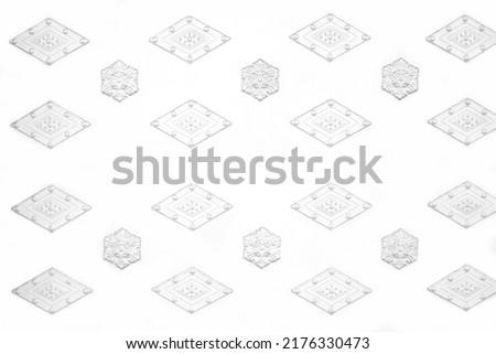 Seamless pattern on the metal white background