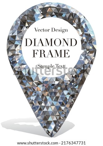 Frame Diamond Image Marker Vector Illustration