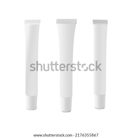 Cream tube mockup isolated on white background with clipping path.