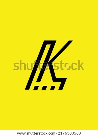 Initial letter K house logo.