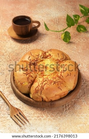 Roti sobek. Torn bread is bread that is enjoyed by tearing it, so it is called torn bread. Served on a plate. Selective focus Royalty-Free Stock Photo #2176398013