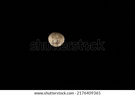 moon in the sky in the dark night