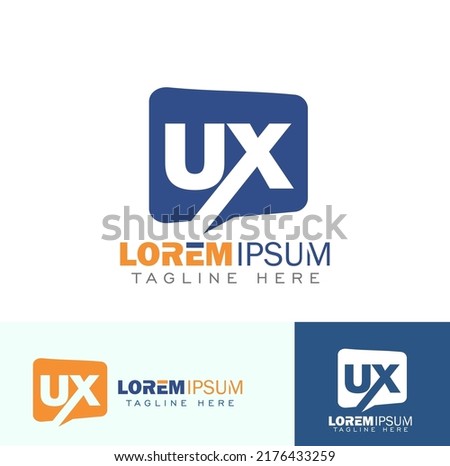 UX Monogram Initial Logo Sign