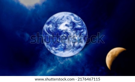 Blurred image of planet Earth in space.