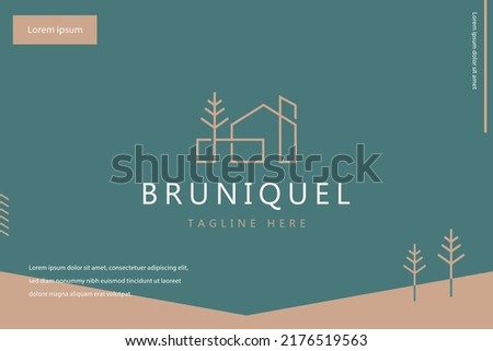 Logo Real Estate Beauty and Nature Concept. Branding Web and Presentation Background. Royalty-Free Stock Photo #2176519563