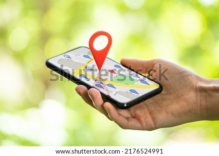 Local Map Pin Marker Search In City Royalty-Free Stock Photo #2176524991
