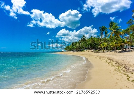 Puerto Plata - Dominican Republic, Beautiful Tropical Beach - July, 2022 Royalty-Free Stock Photo #2176592539