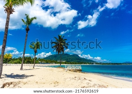 Puerto Plata - Dominican Republic, Beautiful Tropical Beach - July, 2022 Royalty-Free Stock Photo #2176592619