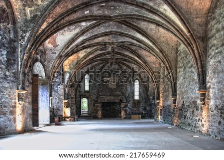 historical great hall Royalty-Free Stock Photo #217659469