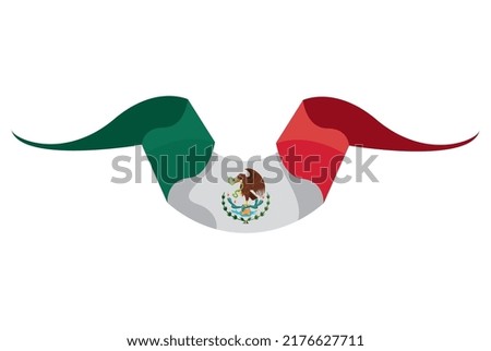 mexican flag folded country icon