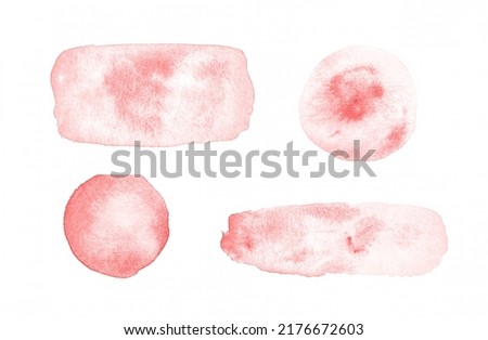 Watercolor autumn texture stroke with white background. Orange and yellow abstract landscape gradient. Peach batik graphic. Fall color painting. Design illustration brush. Aquarelle art backdrop Royalty-Free Stock Photo #2176672603