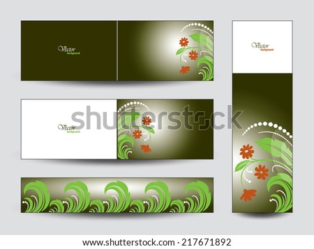 Vector Banners. Floral Design.