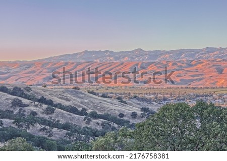 South San Francisco Bay Area Hills at Sunset