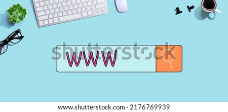 www with a computer keyboard and a mouse