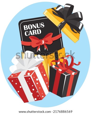 Gift box with bonus card