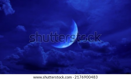 Moon light blur in space.