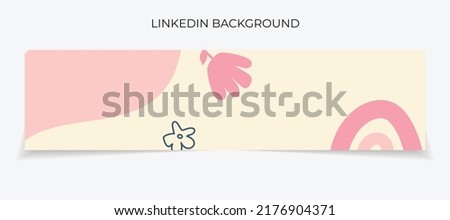 Abstract handdrawn linkedin banner vector