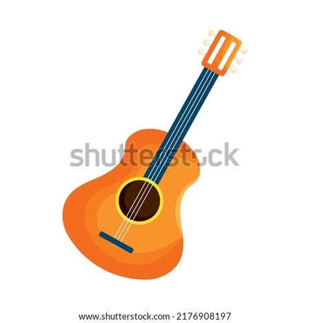 guitar instrument icon on white background