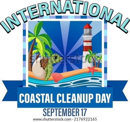 International Coastal Cleanup Day Banner Design illustration