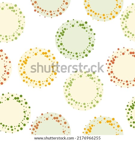 Vector abstract background with watercolor shapes. Marvelous classic colorful polka dots textile pattern. 