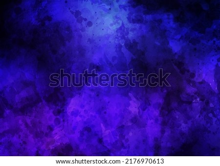 Detailed dark purple hand painted watercolour background