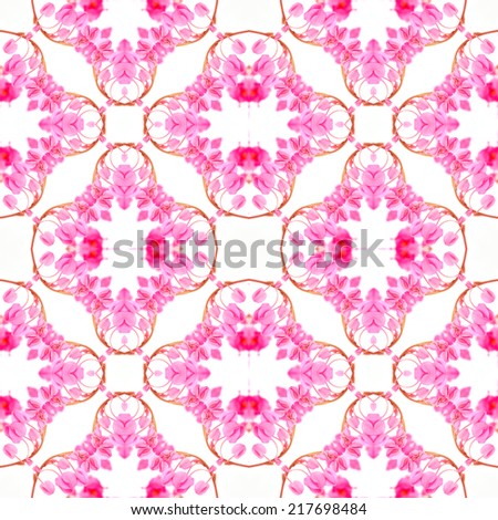 Blossom flower of Antigonon leptopus or Pink Coral Vine, isolated on a white background 
