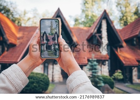 Photographer taking photo at home