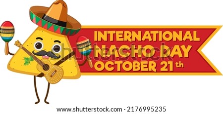 International Nacho Day Poster Design illustration