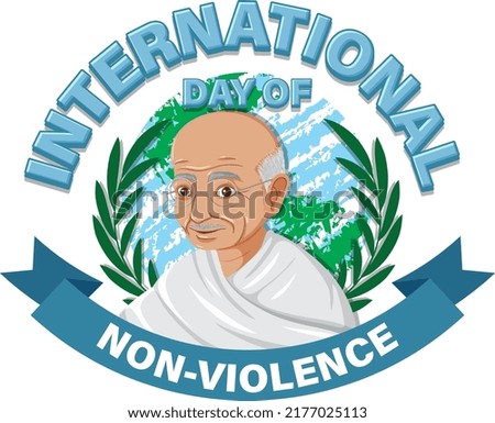 International Day of Non-Violence Poster Design illustration