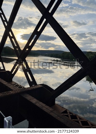 A beautiful sunset on the old bridge