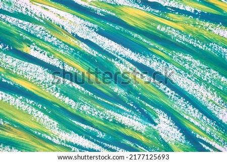 Watercolor grass texture background. Green abstract landscape gradient. Batik graphic. Fall color painting. Design illustration brush stroke. Aquarelle art backdrop