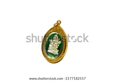 Buddhist Thai old amulets Asian art and vintage image