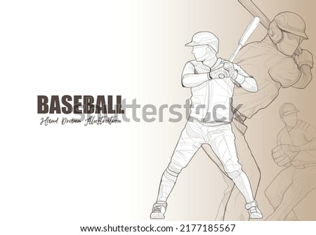 baseball player vector illustration. sport background design. baseball wallpaper