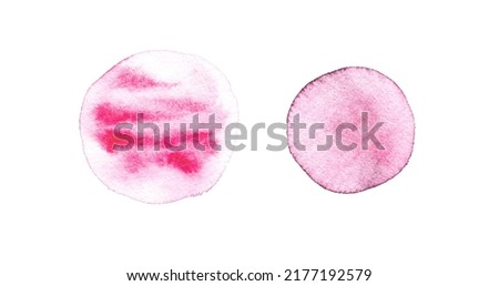 Watercolor texture background. Red sky cloud. Hand drawing art. Vintage backdrop banner. Aquarelle ground paper. Abstract navy wet image. Impression stain round template