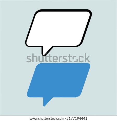 speech bubble talk icon illustration line art vector design