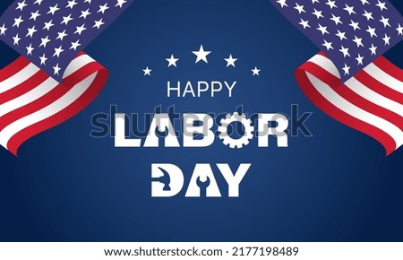 labor day Background Design. Greeting Card, Banner, Poster. Vector Illustration.