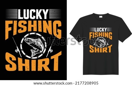 Colorful fishing vintage t shirt design Vector graphic, typographic poster or t-shirt print readyany products black background