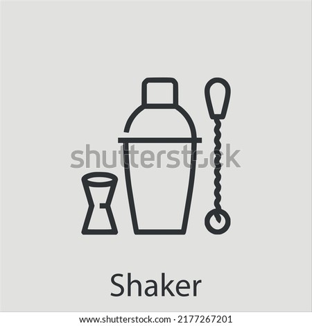 shaker  icon vector icon.Editable stroke.linear style sign for use web design and mobile apps,logo.Symbol illustration.Pixel vector graphics - Vector Royalty-Free Stock Photo #2177267201