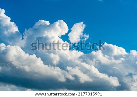 Blue sky with beautiful clouds.
