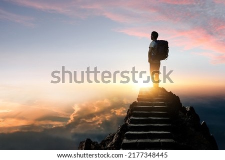 Young traveler exploring the world concept Royalty-Free Stock Photo #2177348445