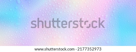 rainbow holographic abstract background bright multicolored iridescent with water drops