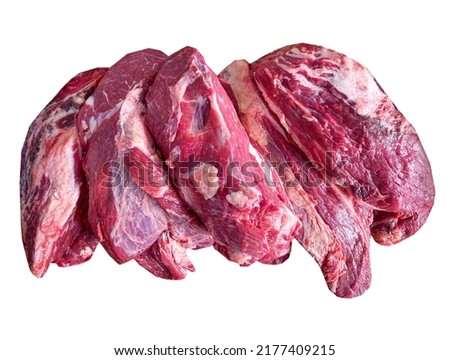 Hump beef on white background Royalty-Free Stock Photo #2177409215