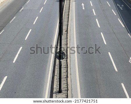 Traffic road asphalt white lines different perspective angles top shot empty traffic road wonderful interesting different abstract pastel background images buying now