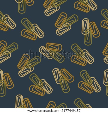 paper clip illustration pattern on green background.
