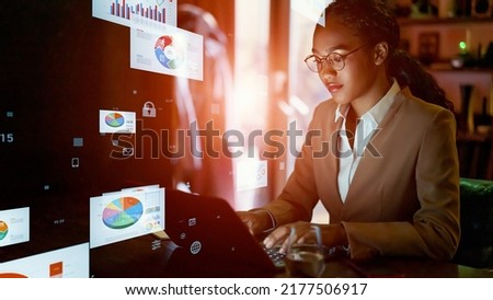 Electronic Document concept. Electronic application. Paperless work. Digital transformation. Royalty-Free Stock Photo #2177506917