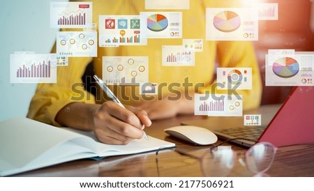 Electronic Document concept. Electronic application. Paperless work. Digital transformation. Royalty-Free Stock Photo #2177506921
